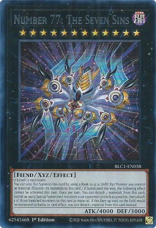 Number 77: The Seven Sins (Silver) card image