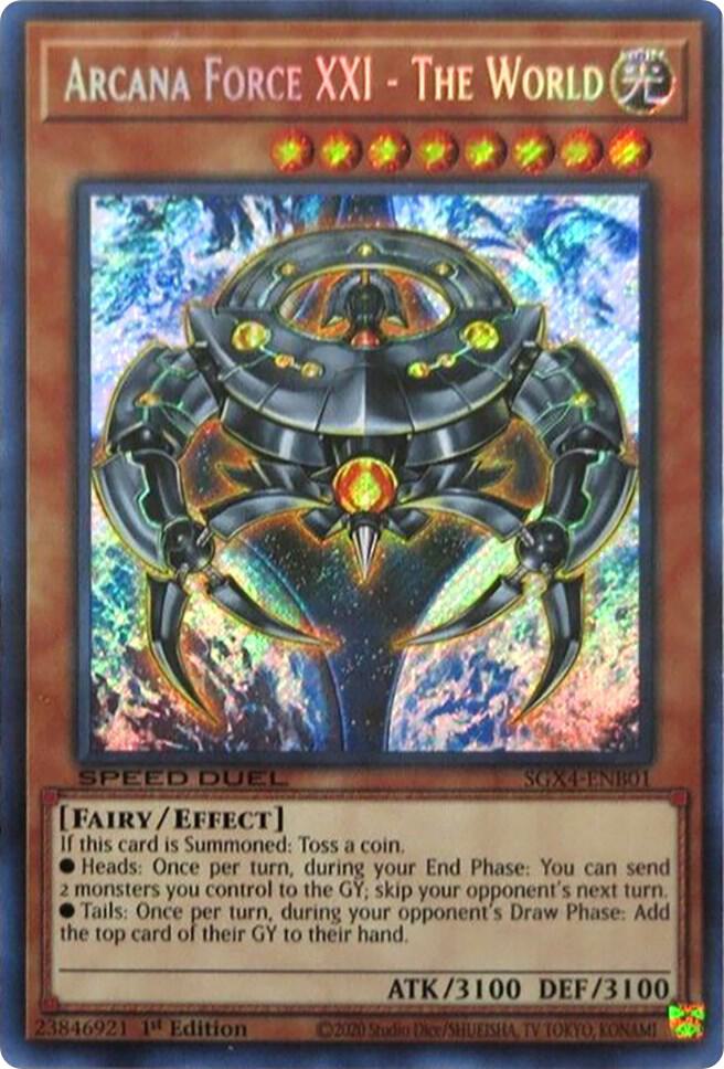 Arcana Force XXI - The World (Secret Rare) card image