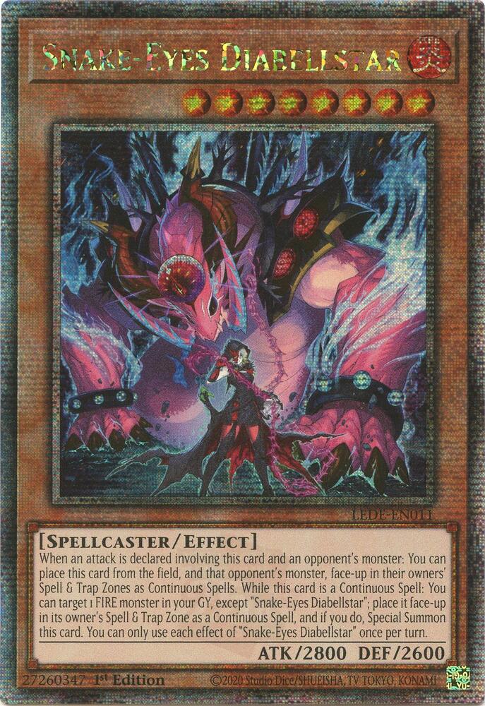 Snake-Eyes Diabellstar (Quarter Century Secret Rare) card image