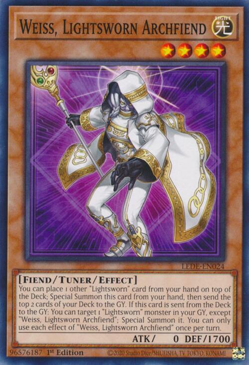 Weiss, Lightsworn Archfiend card image