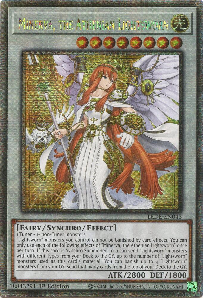 Minerva, the Athenian Lightsworn (Quarter Century Secret Rare) card image