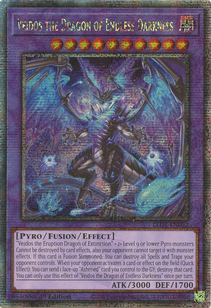 Veidos the Dragon of Endless Darkness (Quarter Century Secret Rare) card image