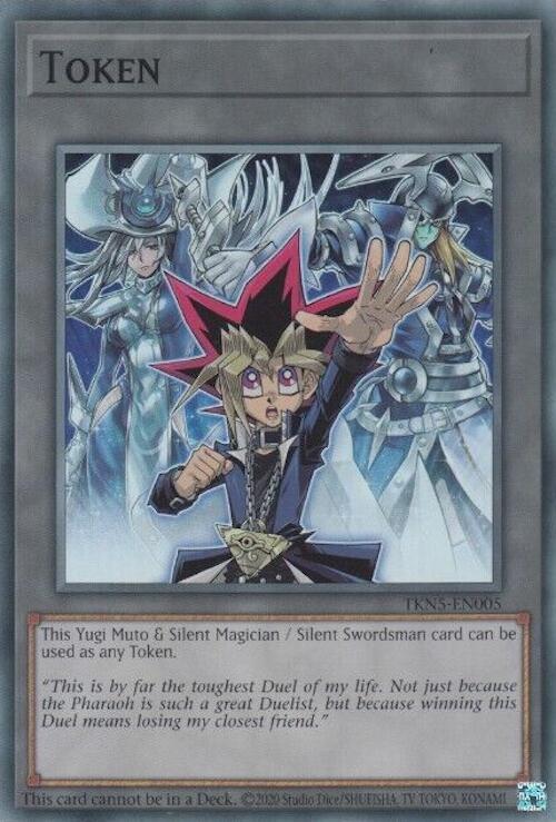 Token: Yugi Muto and Silent Magician and Silent Swordsman card image