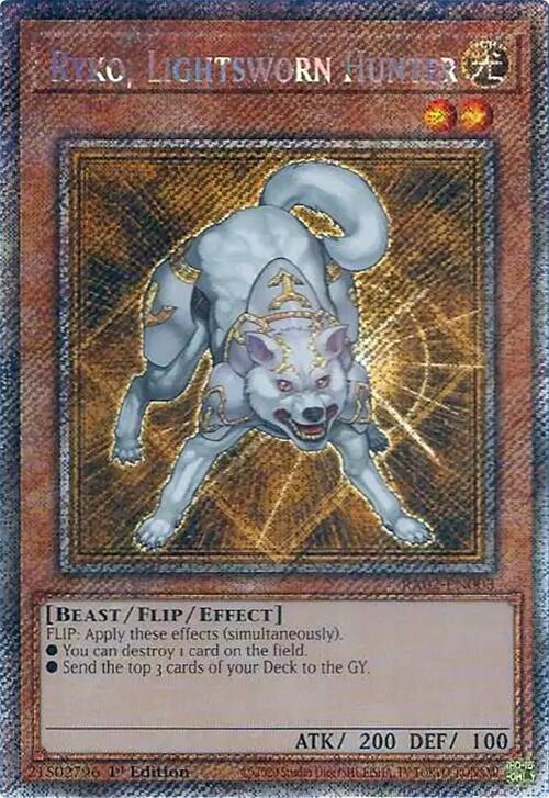 Ryko, Lightsworn Hunter (Platinum Secret Rare) card image
