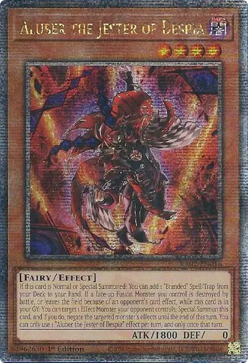 Aluber the Jester of Despia (Quarter Century Secret Rare) card image