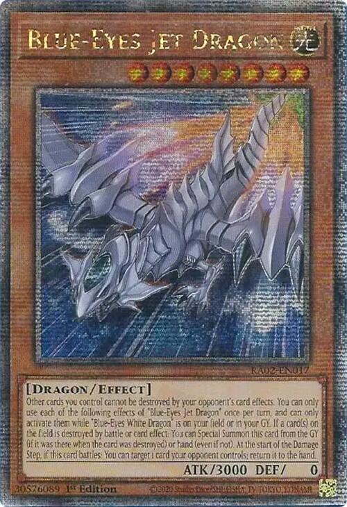 Blue-Eyes Jet Dragon (Quarter Century Secret Rare) card image