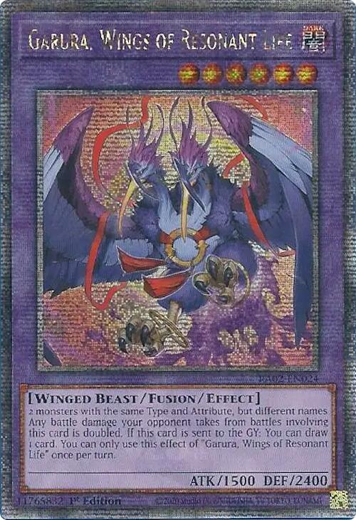 Garura, Wings of Resonant Life (Quarter Century Secret Rare) card image