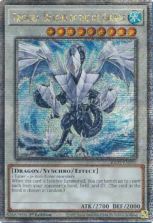 Trishula, Dragon of the Ice Barrier (Quarter Century Secret Rare) card image