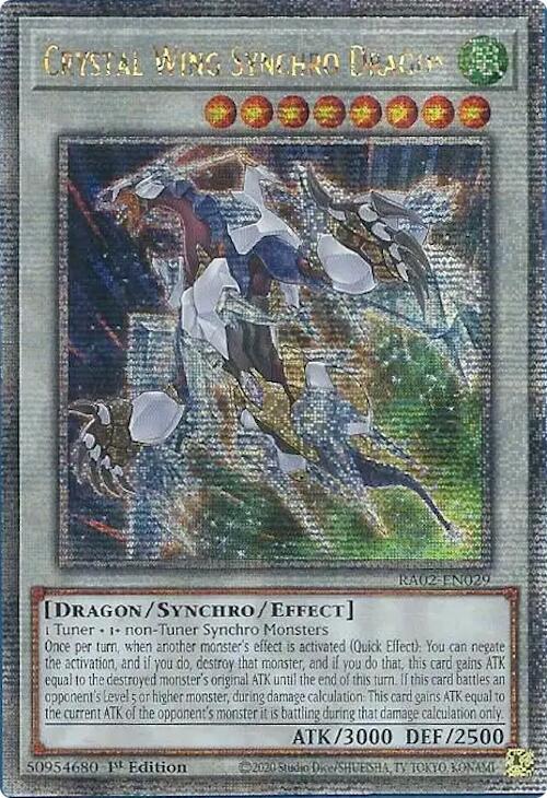 Crystal Wing Synchro Dragon (Quarter Century Secret Rare) card image