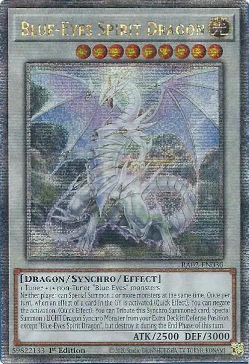 Blue-Eyes Spirit Dragon (Quarter Century Secret Rare) card image