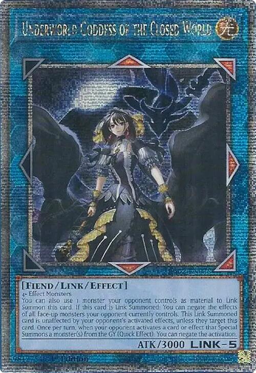 Underworld Goddess of the Closed World (Quarter Century Secret Rare) card image