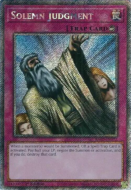 Solemn Judgment (Platinum Secret Rare) card image