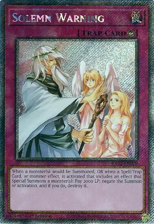 Solemn Warning (Platinum Secret Rare) card image