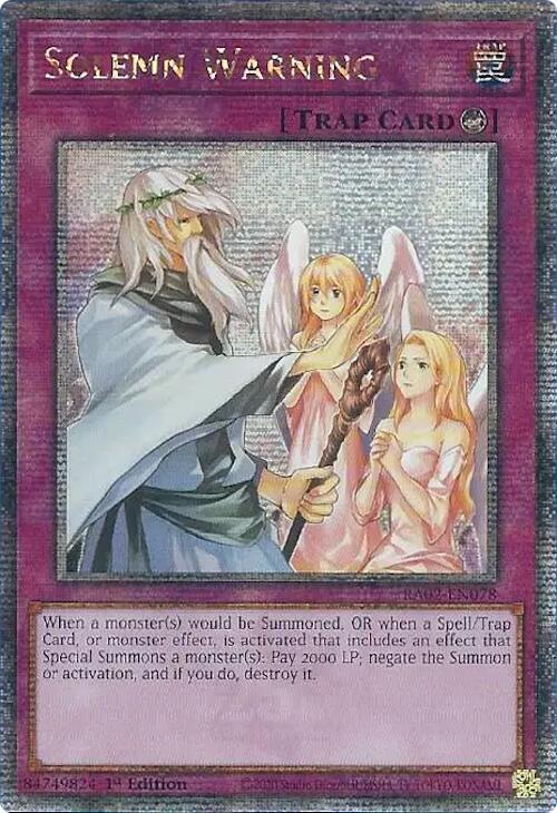 Solemn Warning (Quarter Century Secret Rare) card image