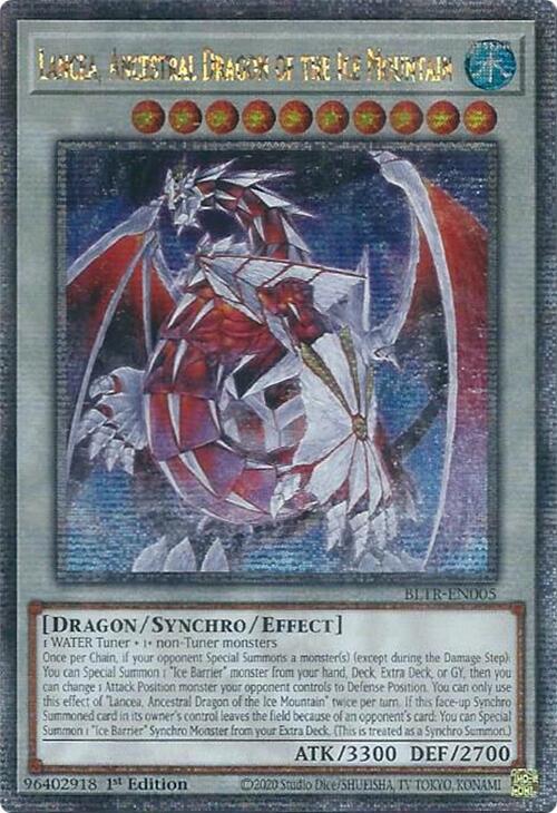 Lancea, Ancestral Dragon of the Ice Mountain (Quarter Century Secret Rare) card image