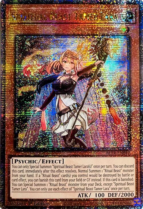 Spiritual Beast Tamer Lara (Quarter Century Secret Rare) card image