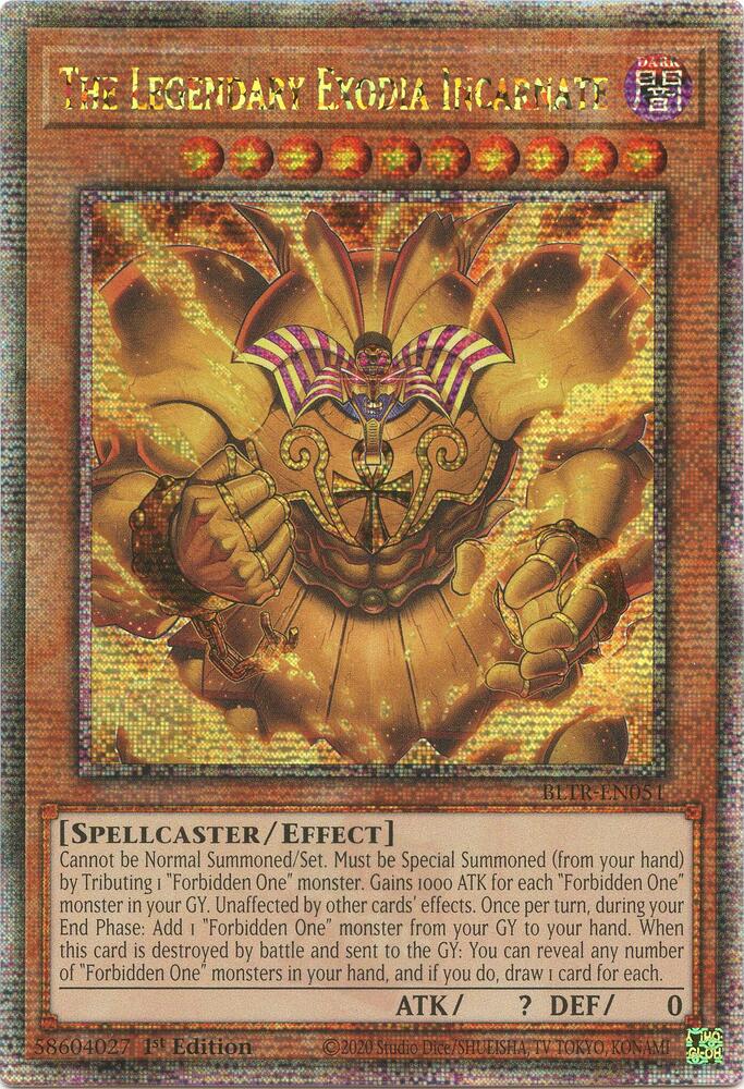 The Legendary Exodia Incarnate (Quarter Century Secret Rare) card image