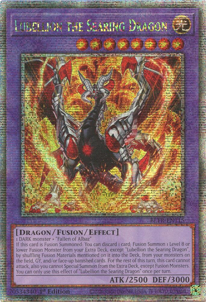 Lubellion the Searing Dragon (Quarter Century Secret Rare) card image