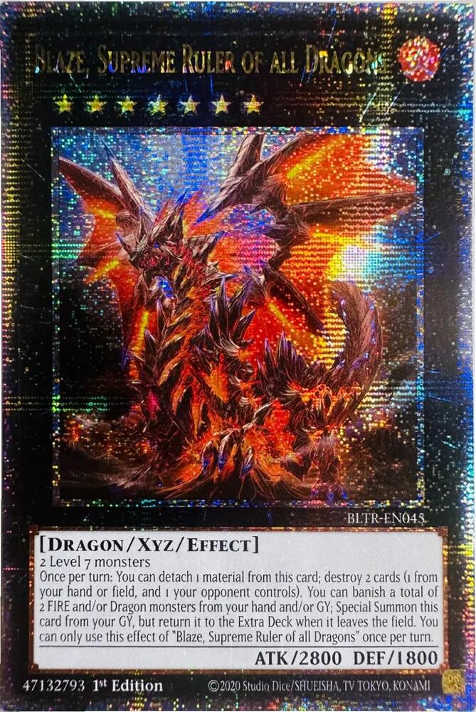 Blaze, Supreme Ruler of all Dragons (Quarter Century Secret Rare) card image