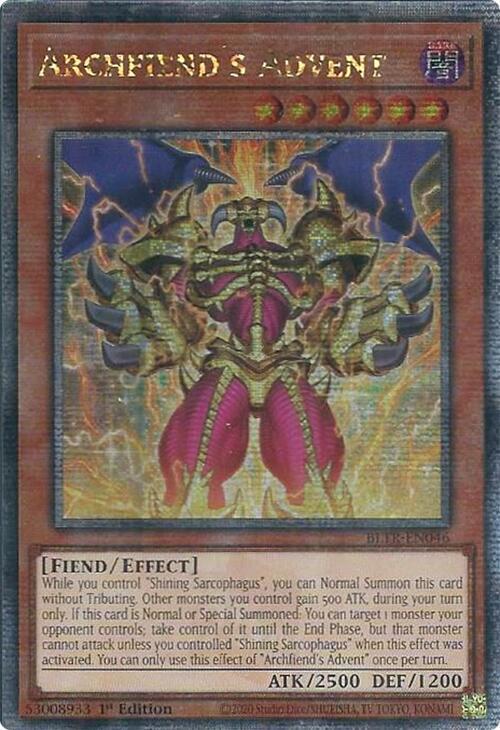 Archfiend's Advent (Quarter Century Secret Rare) card image