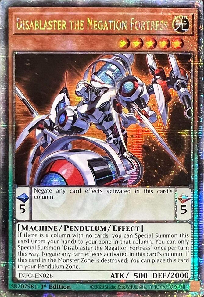 Disablaster the Negation Fortress (Quarter Century Secret Rare) card image
