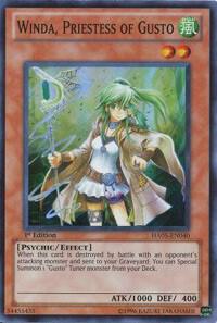 Winda, Priestess of Gusto (1st Edition) card image