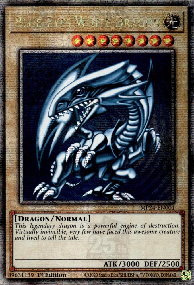 Blue-Eyes White Dragon (Quarter Century Secret Rare) card image