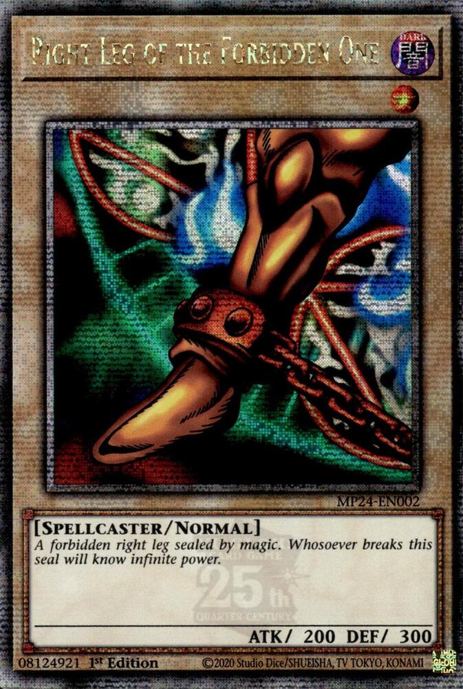 Right Leg of the Forbidden One (Quarter Century Secret Rare) card image
