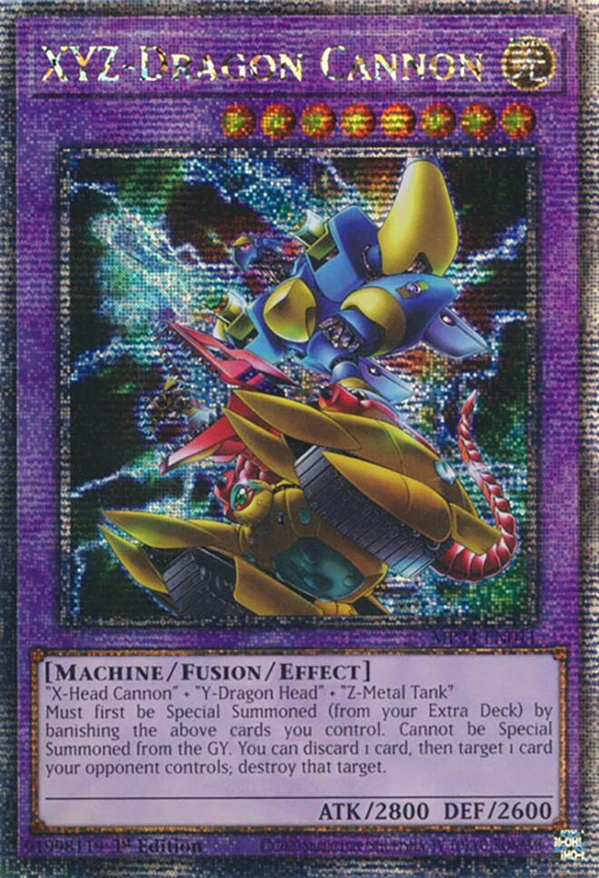XYZ-Dragon Cannon (Alternate Art) (Quarter Century Secret Rare) card image