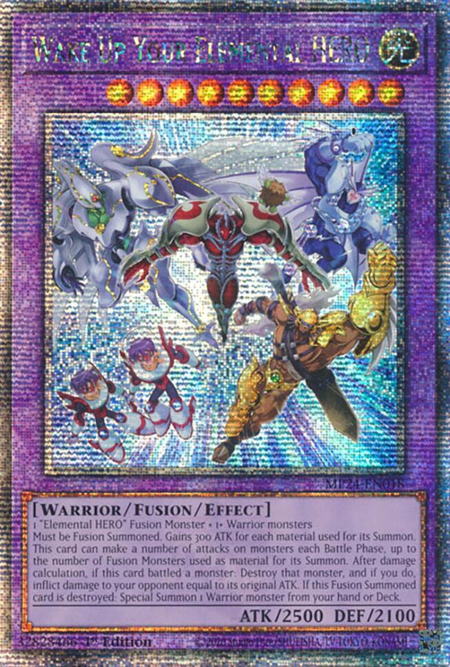 Wake Up Your Elemental HERO (Quarter Century Secret Rare) card image
