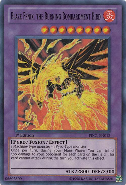 Blaze Fenix, the Burning Bombardment Bird (1st Edition) card image