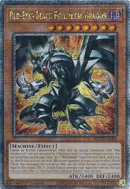 Red-Eyes Black Fullmetal Dragon (Quarter Century Secret Rare) card image