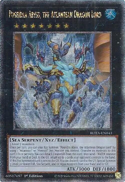 Poseidra Abyss, the Atlantean Dragon Lord (Quarter Century Secret Rare) card image