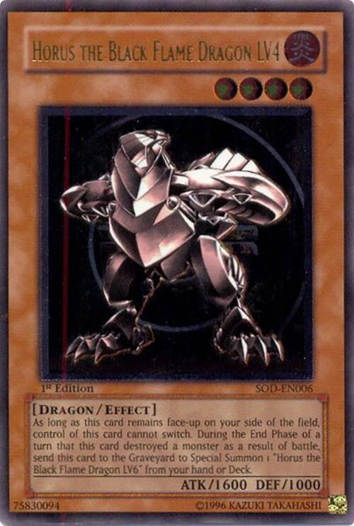 Horus The Black Flame Dragon LV4 (UTR) card image