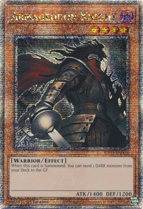 Armageddon Knight (Quarter Century Secret Rare) card image