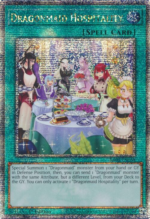 Dragonmaid Hospitality (Alternate Art) (Quarter Century Secret Rare) card image