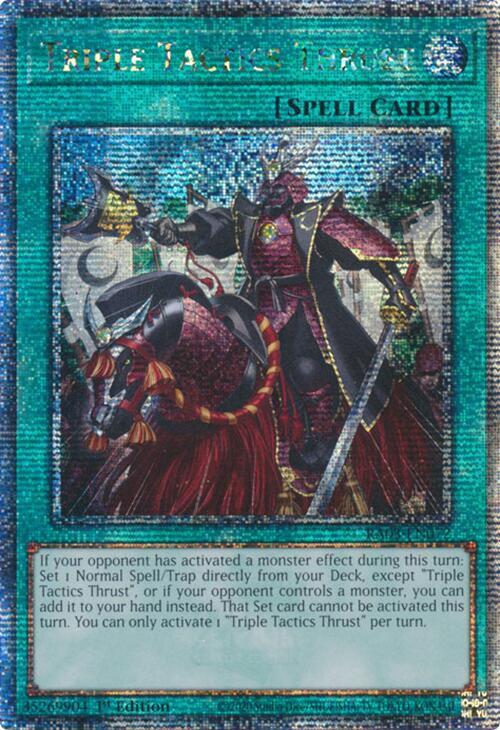 Triple Tactics Thrust (Quarter Century Secret Rare) card image