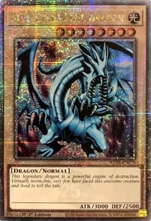 Blue-Eyes White Dragon (Quarter Century Secret Rare) card image