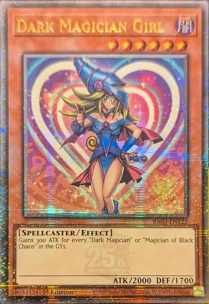 Dark Magician Girl (Quarter Century Secret Rare) (A) card image