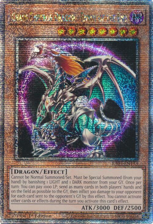 Chaos Emperor Dragon - Envoy of the End (Quarter Century Secret Rare) card image
