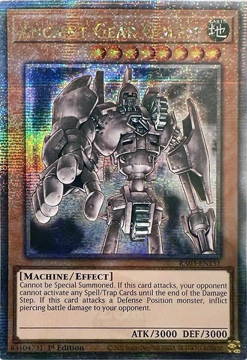 Ancient Gear Golem (Quarter Century Secret Rare) card image