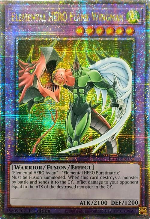 Elemental HERO Flame Wingman (Quarter Century Secret Rare) card image