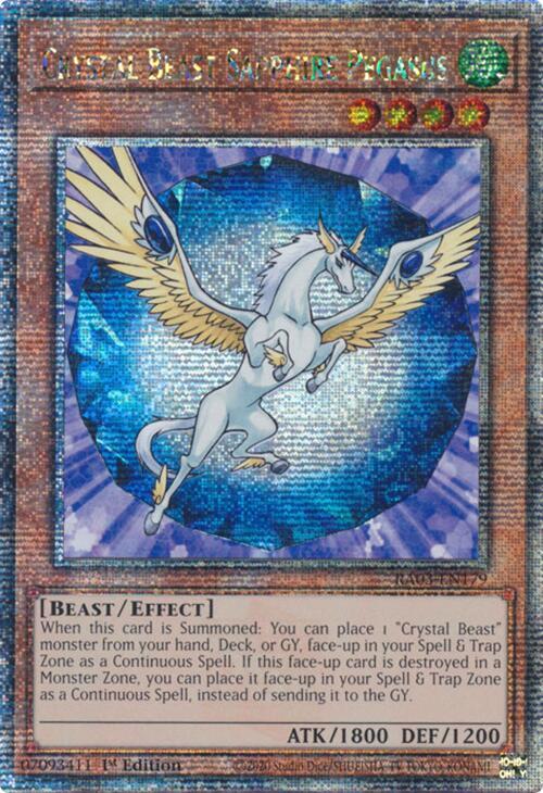 Crystal Beast Sapphire Pegasus (Quarter Century Secret Rare) card image