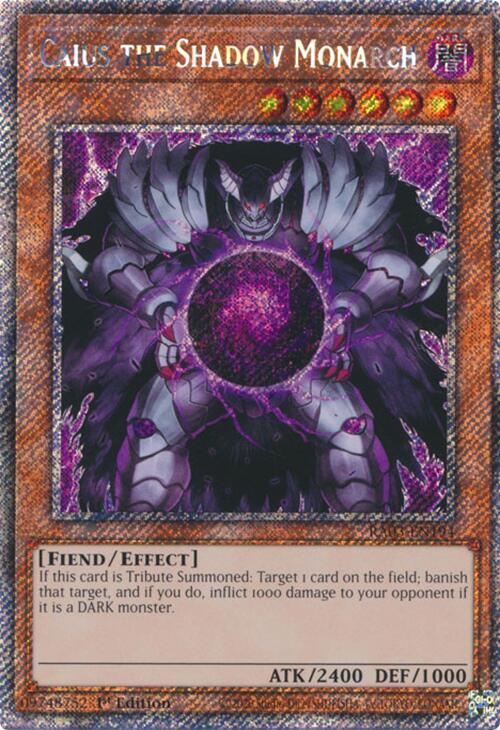 Caius the Shadow Monarch (Platinum Secret Rare) card image