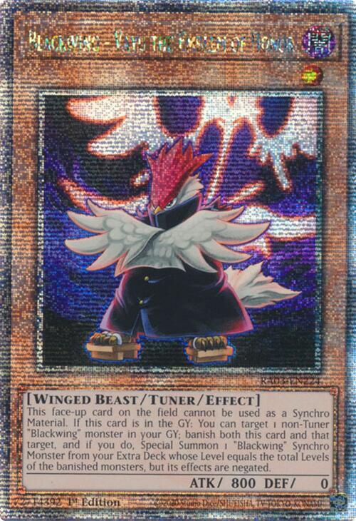 Blackwing - Vayu the Emblem of Honor (Quarter Century Secret Rare) card image