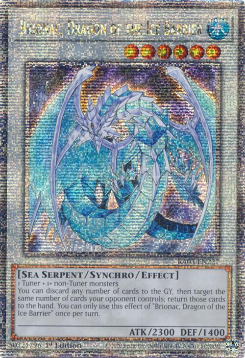 Brionac, Dragon of the Ice Barrier (Quarter Century Secret Rare) card image