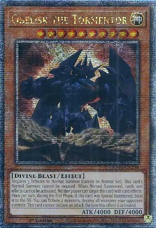 Obelisk the Tormentor (Quarter Century Secret Rare) card image