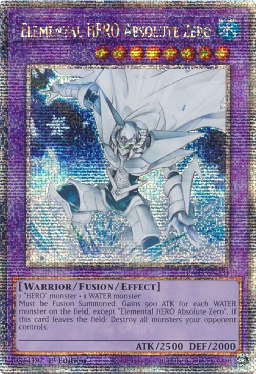 Elemental HERO Absolute Zero (Quarter Century Secret Rare) card image