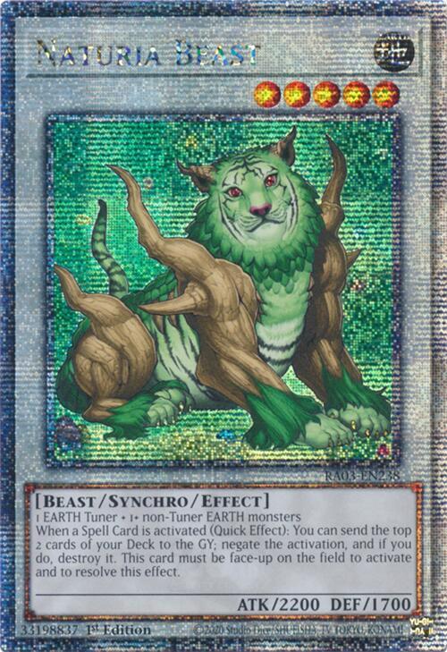 Naturia Beast (Quarter Century Secret Rare) card image