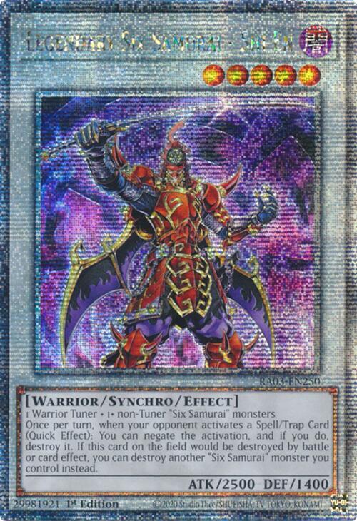Legendary Six Samurai - Shi En (Quarter Century Secret Rare) card image